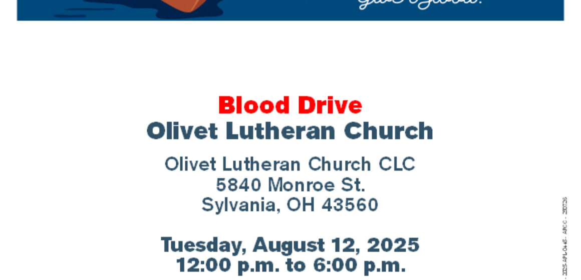 blood drive august 12 olivet